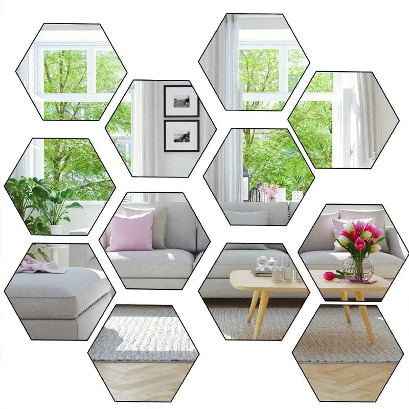 3D Removable Stickers Mirror Wall