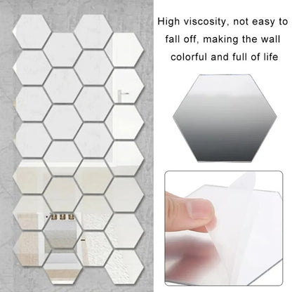 3D Removable Stickers Mirror Wall