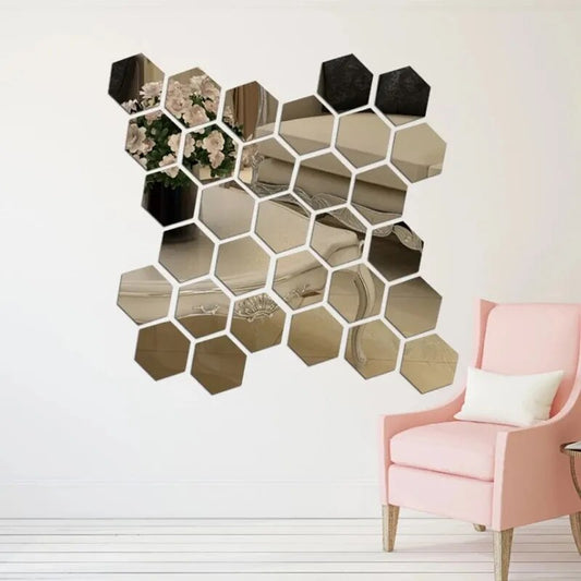 3D Removable Stickers Mirror Wall