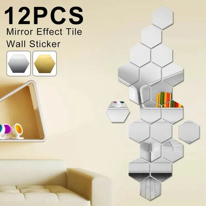 3D Removable Stickers Mirror Wall