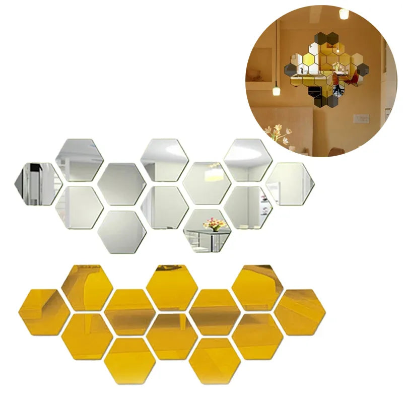 3D Removable Stickers Mirror Wall