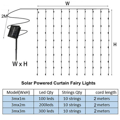 Solar Curtain Outdoor Waterproof Light