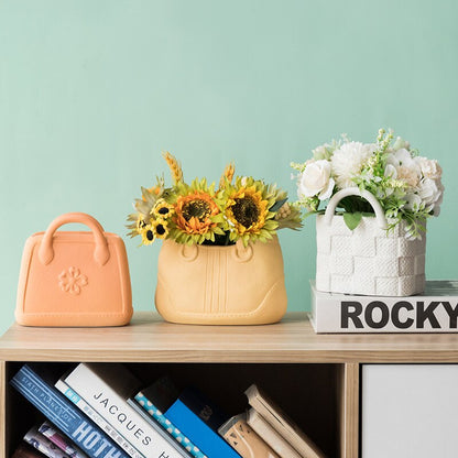 Ceramic Hand Bag Vase