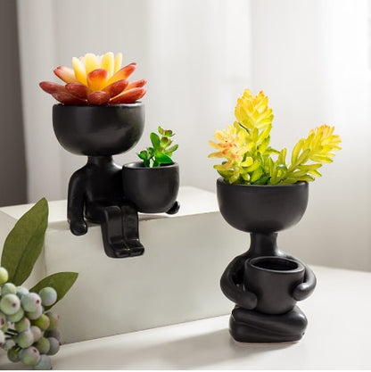 Humanoid Ceramic Flower Pot Vase