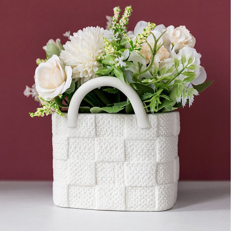 Ceramic Hand Bag Vase