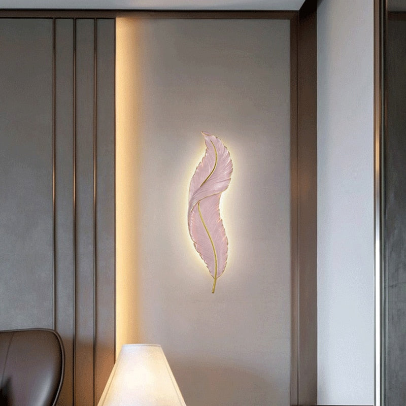 Luxury Feather LED Wall Lamp