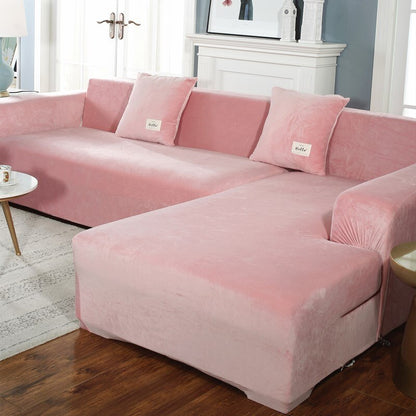 Velvet  L Shaped Sofa Covers