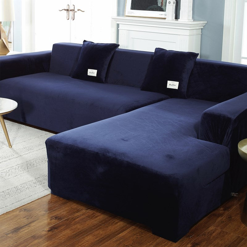 Velvet  L Shaped Sofa Covers