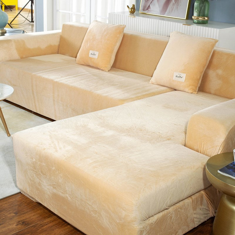 Velvet  L Shaped Sofa Covers