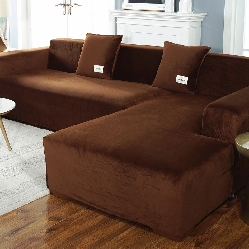 Velvet  L Shaped Sofa Covers