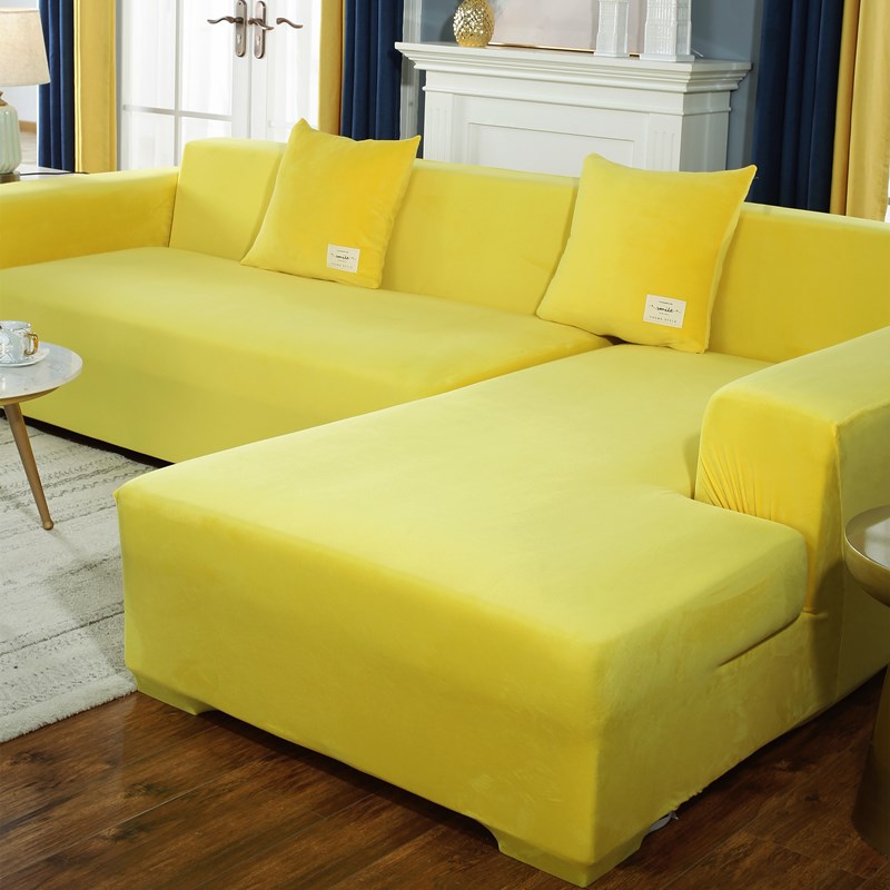 Velvet  L Shaped Sofa Covers