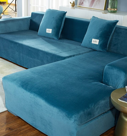 Velvet  L Shaped Sofa Covers