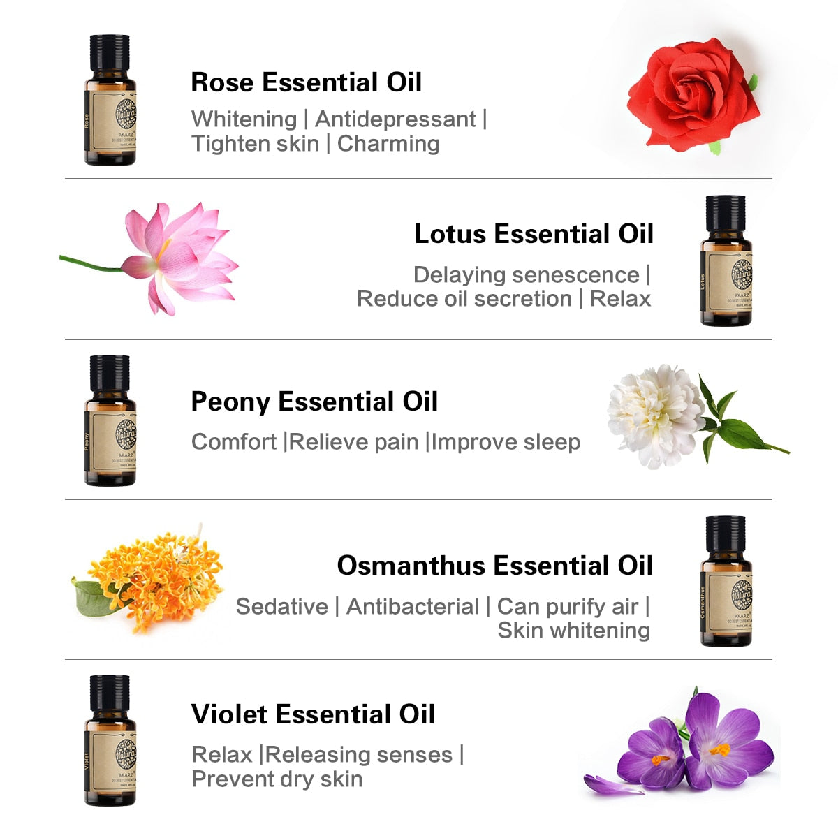 10 Pieces set of pure essential oil